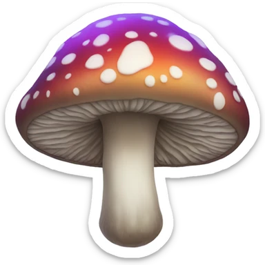 Trippy mushroom sticker