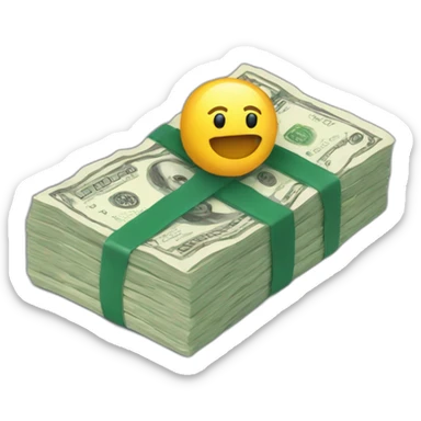 money in huge case sticker