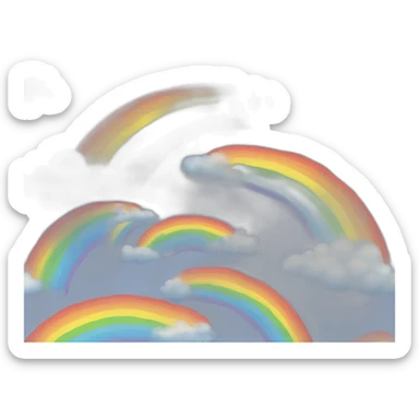 Caton arc-en-ciel sticker