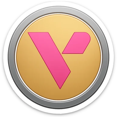 Add the provided company logo to the center of this modern coin token, keeping the flat emoji style with transparent background as in the original images. sticker