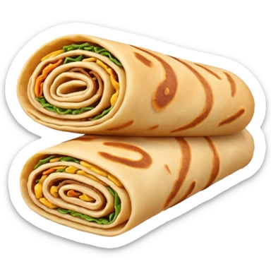 Paratha egg  roll single sticker