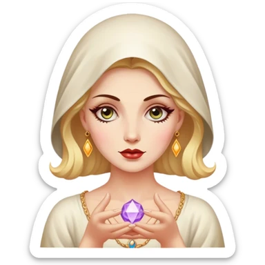 Vintage female psychic sticker