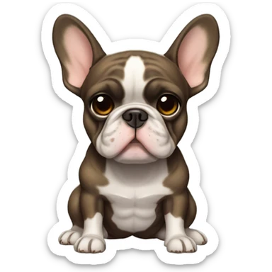 Brindle French bulldog sticker