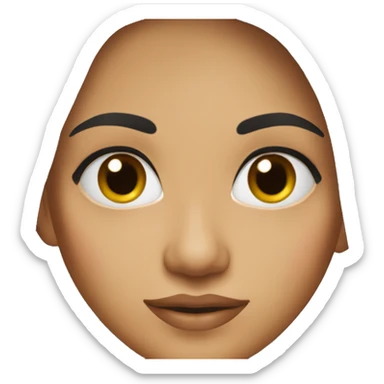 woman with black hair and brown eyes sticker