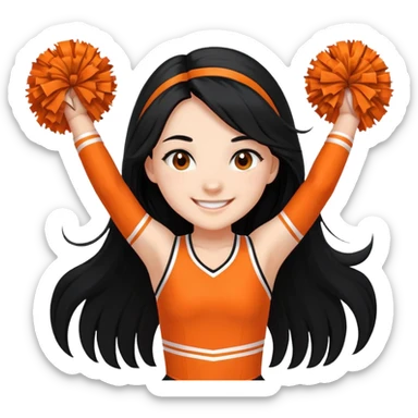 - Nữ
- 15 tuổi
- Da trắng
- Tóc dài, đen
- cười mỉm, mặt nhỏ nhắn dài, mặt bé
- Mặc áo cổ vũ cam sticker