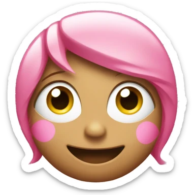 Pink sparkles emoticon  sticker