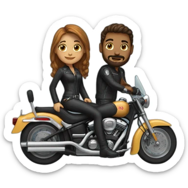 Biker parejas sticker