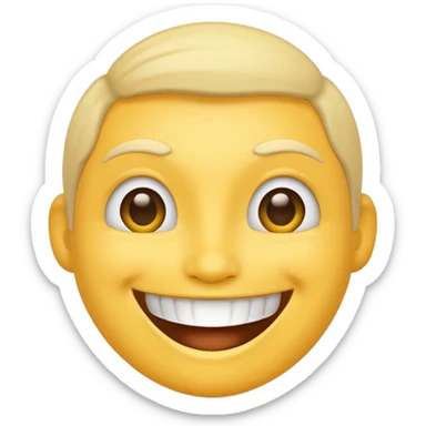 Grinning face sticker