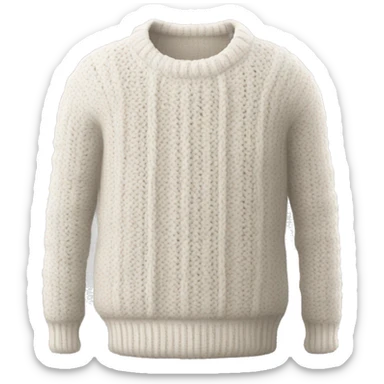 White knit sweater sticker