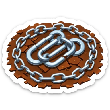 Broken chains sticker