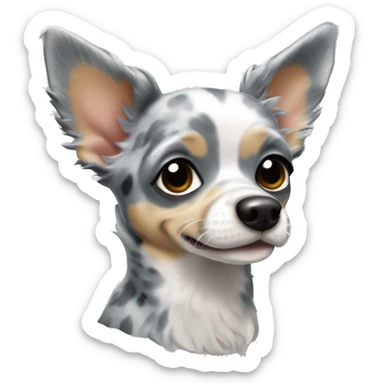 Blue merle chihuahua sticker