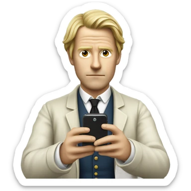 Johan Thorbecke making a photo with a smartphone sticker