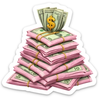 Falta dinero (color rosa) sticker