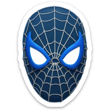 Spiderman mask with blue wire sticker