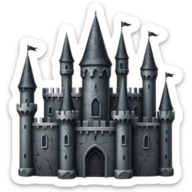 Gothic black castle sticker