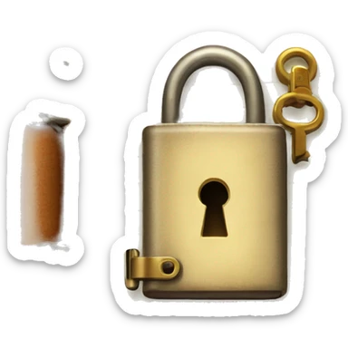 vintage diary with lock and key sticker