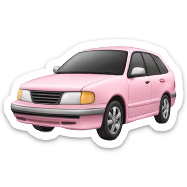 light pink car sticker