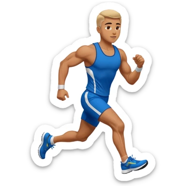 man running in sportswear sticker