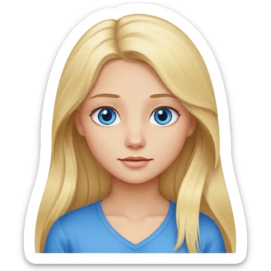 Long hair blonde girl  sticker