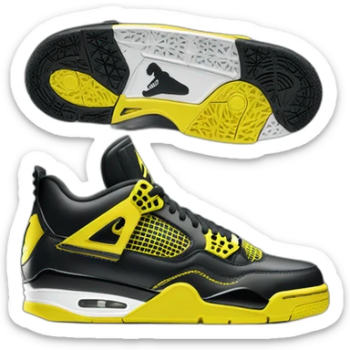 Air Jordan 4 retro Yellow thunder sticker