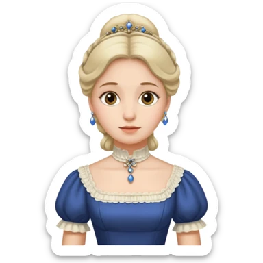 1800's european female sticker