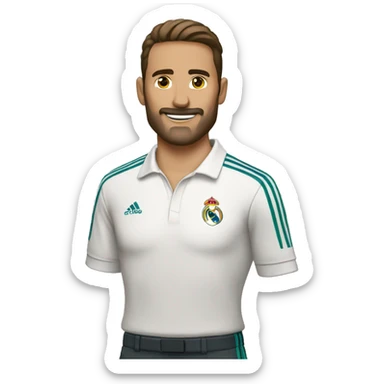 Hombre con camisa del Real Madrid sticker