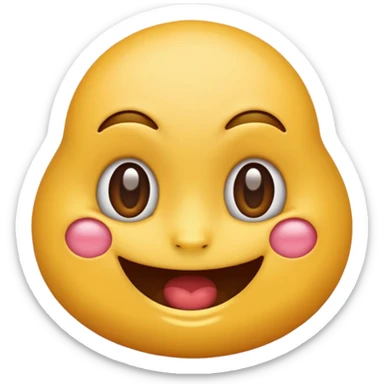Un emoji coqueta mordiéndose el dedo sticker