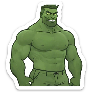 Super muscular tanned man sticker
