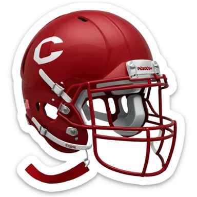 college football player helmets dark red  sticker
