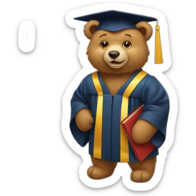 Graduation bear sticker