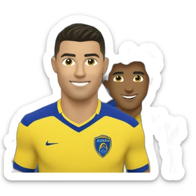 Ronaldo with al nassr sticker