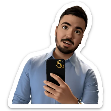 holding a phone and ring sticker