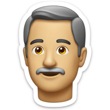 Hombre-calvo-cicatriz-en-cabeza-enfadado sticker