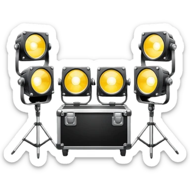 create a series of images for Theatre lighting equipment Inventory  sticker