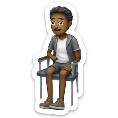 Brperson with a broken leg and cast sticker