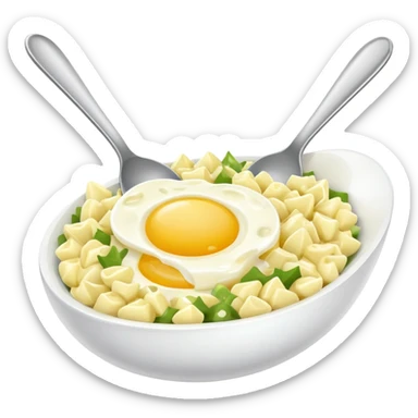 Spoon in a agg salad sticker