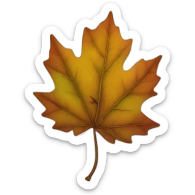 Castor sur une feuille d'érable sticker