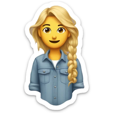 There should be and emoji of flared up nostrils person who is putting strand of hair behind the ears sticker