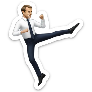 Emmanuel Macron en train de faire de la danse classique  sticker