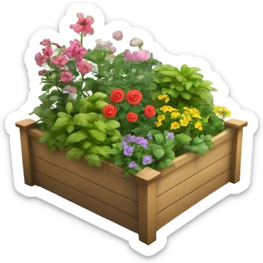 Garden in planter box sticker