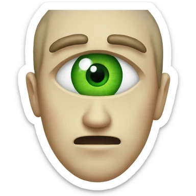 Green eyeballs sticker