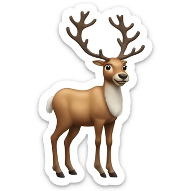 reindeer full body sticker