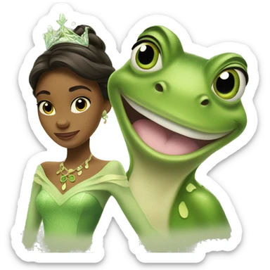 Princess and the frog sticker