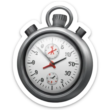 a cracked stopwatch sticker