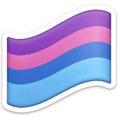 Bisexual bandera con tres colores rosa violeta y celeste  sticker