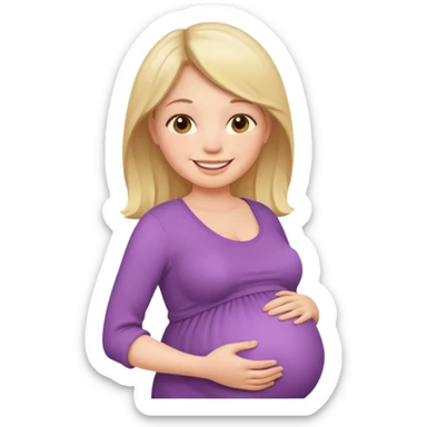 Pregnant girl sticker