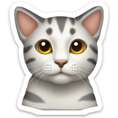 gato atigrado sticker