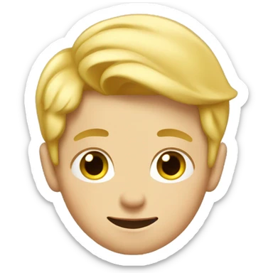 A cute boy with blond hear sticker