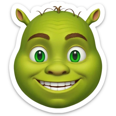 shrek green heart emoji sticker