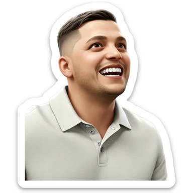 realistic portrait of a boy sticker